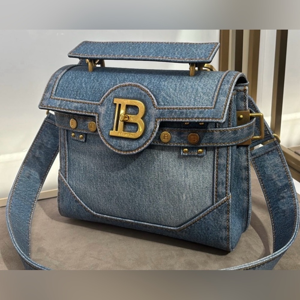 Balmain denim Denim Blue Designer Women's Bag